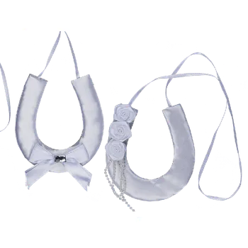 Party dekorace Bílá svatební podkova