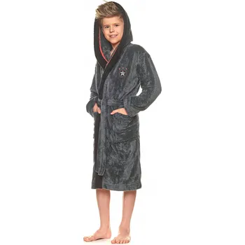 Dámské oblečení L&L župan chlapecký 2040 - graphite, 134-140 (#NAME?)