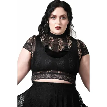 Dámské tričko tričko dámské - Moon Rays Lace Crop - KILLSTAR - KSRA005164 - M