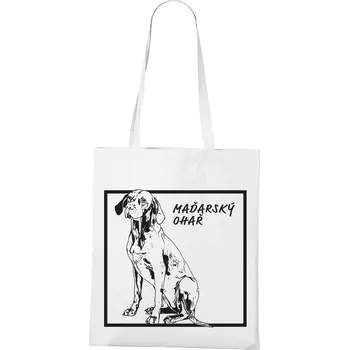 Plátěná taška Maďarský ohař, Barva Bílá, Velikost 40×45 cm, Canvas Nákupní taška Bezvatriko.cz 1171