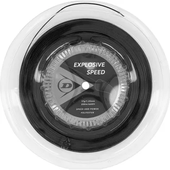 Struna na výplet tenisové rakety Tenisový výplet Dunlop Explosive Speed Black 1.25 Reel (200 m)