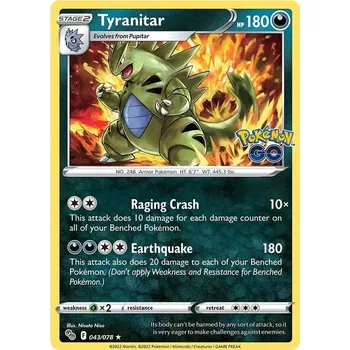 Sběratelská karetní hra Tyranitar 043/078 - Pokémon GO Typ karty: Holo