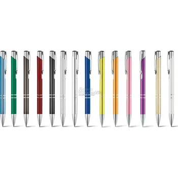 100 ks Kovové kuličkové pero BETA hladké lesklé, barva dle výběru, možnost loga na přání