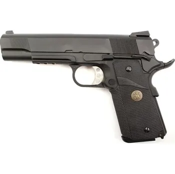 Airsoftová zbraň WE Airsoftová pistole M.E.U. SOC RAIL- černá , celokov, blowback