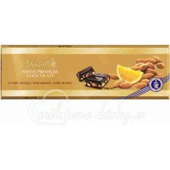 Čokoláda Lindt hořká mandle-pomeranč 300 g