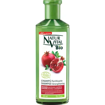 Šampon NaturVital BIO šampon pro namáhané vlasy s granátovým jablkem, 300ml