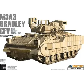 Plastikový model Kinetic 1/35 M3A3 Bradley CFV with Bigfoot Track-links