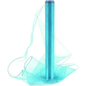 Galanterie Organza obšitá 40cm/9m - tyrkysová - 242024