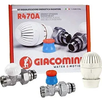 GIACOMINI R470A radiátorový set přímý 1/2" x 16 s termostatickou hlavicí