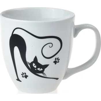 Sada 6 ks porcelánových hrnků z limitované edice, černé KOČKY - 6*470 ml