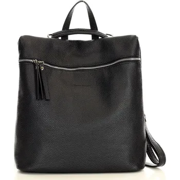 Městský batoh Mazzini Moda Dámský kožený batoh 2v1 PL65A černý