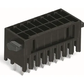 Elektronická součástka WAGO Konektor 713-1405/037-000 s pájecími piny THT, 2řadý Pájecí kontakt 0,8 × 0,8 mm Rovné provedení, černá 713-1405/037-000