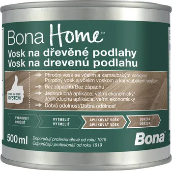 Lak na dřevo Bona Home vosk na dřevěné podlahy 500 ml bezbarvý