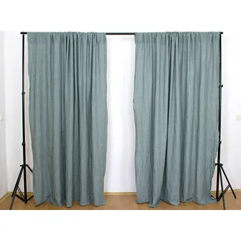 Závěs Snový svět Lněný závěs Simple zelený - 235 cm