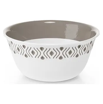 mísa d13cm TOSCA, v.6cm, bílo-béž. plast