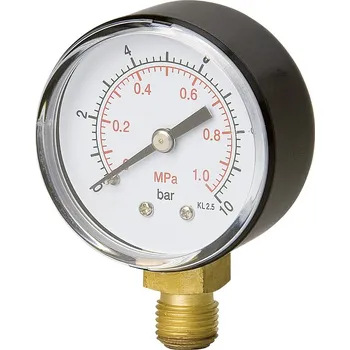 Příslušenství ke kompresoru INAIRCOM Manometr spodní vývod 50mm 1/4" 0-6bar (Ilustrativní foto)