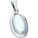 Goldstore Bílé zlato přívěsek opál Váha: 1.19 g
