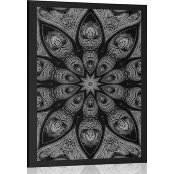 Plakát Dovido Plakát hypnotická Mandala v černobílém provedení