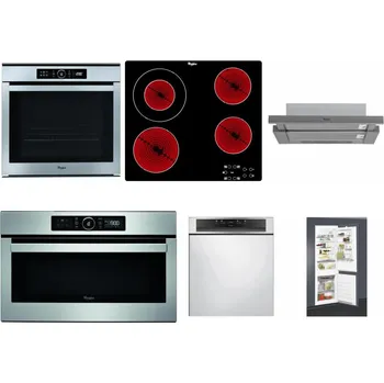 Set domácích spotřebičů WHIRLPOOL ABSOLUTE AKZM 8480 IX + WHIRLPOOL AKT 8130/NE + WHIRLPOOL AKR 749/1 IX + WHIRLPOOL ABSOLUTE AMW 730 IX + WHIRLPOOL WBC 3C34 PF X + WHIRLPOOL ART 65031