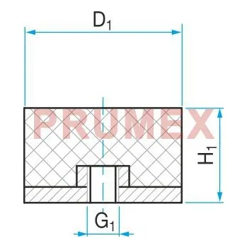 Silentblok nápravy Silentblok typ 5 - 40x30 M6