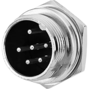 Vývojová deska Konektor 16 mm GX16 - 6 pinů - Samec do panelu