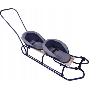 Sáně Sáně pro dvojčata s podsedákem a madlem na tlačení DOPRAVA ZDARMA