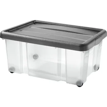 Zahradní úložný box Tontarelli Úložný box s kolečky PUZZLE 43 l transparent šedá 8031698AK5 8031698AK5