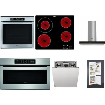Set domácích spotřebičů WHIRLPOOL ABSOLUTE AKZM 8480 IX + WHIRLPOOL AKT 8130/NE + WHIRLPOOL WHBS 62F LT K + WHIRLPOOL ABSOLUTE AMW 730 IX + WHIRLPOOL WIO 3O540 PELG + WHIRLPOOL ART 65031