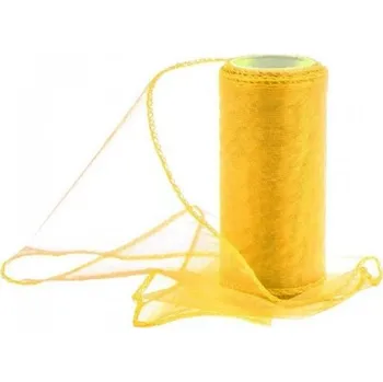 Organza obšitá 12cm/9m - žlutá - 240011