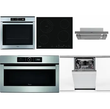 Set domácích spotřebičů WHIRLPOOL ABSOLUTE AKZM 8480 IX + WHIRLPOOL AKT 8900 BA + WHIRLPOOL AKR 749/1 IX + WHIRLPOOL ABSOLUTE AMW 730 IX + WHIRLPOOL WSIO 3O34 PFE X