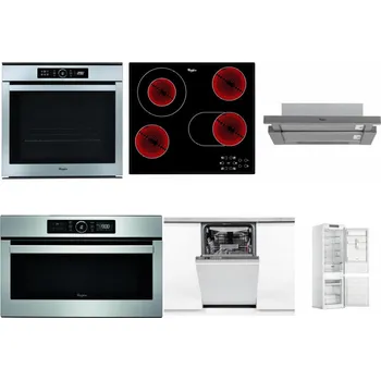 Set domácích spotřebičů WHIRLPOOL ABSOLUTE AKZM 8480 IX + WHIRLPOOL AKT 8190/BA + WHIRLPOOL AKR 749/1 IX + WHIRLPOOL ABSOLUTE AMW 730 IX + WHIRLPOOL WSIO 3O34 PFE X + WHIRLPOOL WHC18 T311