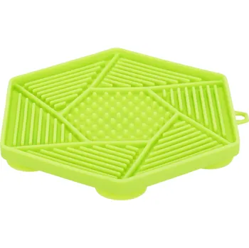 Miska pro psa Lick´n´Snack HEXAGON s přísavkami - podložka k pomalému krmení, 17 cm, TPR/plast