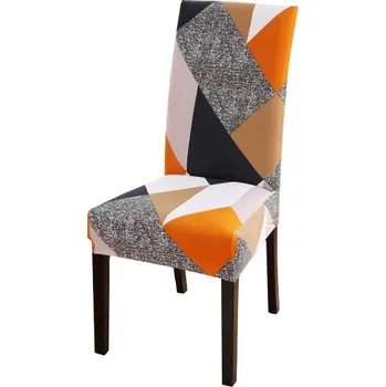 Potah na židli Potah na židle - Moderní tvary s oranžovou