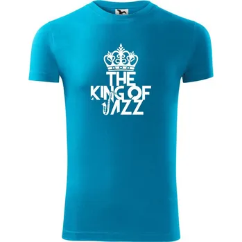 King of Jazz - Viper FIT - Pánské zůžené tričko - 3XL ( Světlý tyrkys )