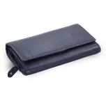 Arwel Dámská psaníčková kožená peněženka s klopnou - česká výroba; modrá