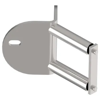 Zábradlí Hahn Steel Kotvení sloupku, O42,4 mm na zeď, regulace úhlu AISI 316 - brus