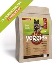 Yoggies, Kuřecí a hovězí maso, granule lisované za studena 15 kg + Fit kostičky Yoggies pro psy 2x47g