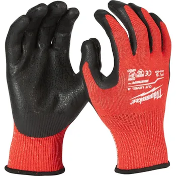 Pracovní rukavice MILWAUKEE Povrstvené rukavice s třídou ochrany proti proříznutí 3 M/8