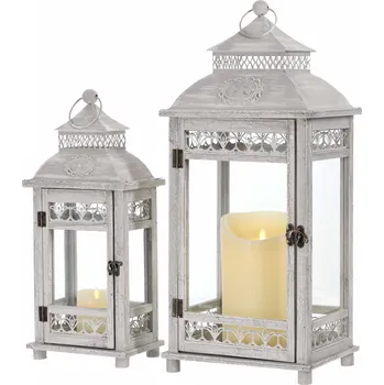 Lucerna Dřevěná lucerna MSL2359GR - 50,5 cm