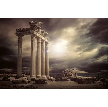 Fototapeta DIMEX | Vliesová fototapeta Chrám Apollon MS-5-1136 | 375 x 250 cm| béžová, šedá + Vliesová fototapeta na stěnu DIMEX Chrám Apollon MS51136 v rozměru 375 x 250 cm + lepidlo zdarma