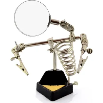 Lupa Rukojeť s lupou a stojanem na páječku - třetí ruka ZD10G