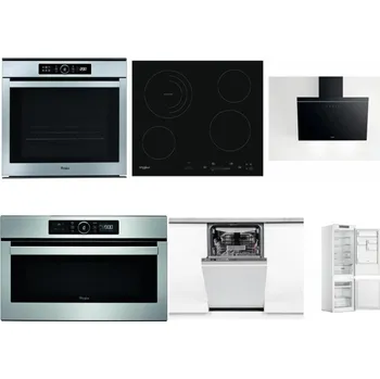 Set domácích spotřebičů WHIRLPOOL ABSOLUTE AKZM 8480 IX + WHIRLPOOL AKT 8900 BA + WHIRLPOOL AKR 62F LT K + WHIRLPOOL ABSOLUTE AMW 730 IX + WHIRLPOOL WSIO 3O34 PFE X + WHIRLPOOL WHC18 T311
