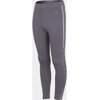 Dívčí legíny 4F HJZ22-JLEG002 DARK GREY Dětské legíny EU 158