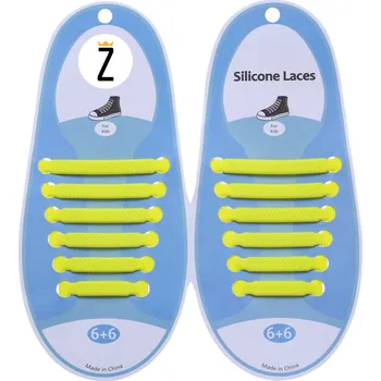 Tkaničky do bot Silikonové tkaničky dětské - žlutá