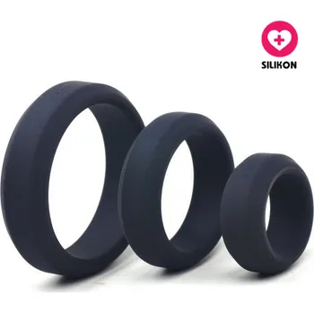 VšeNaSex.cz Sada silikonových erekčních kroužků Strong Man Set