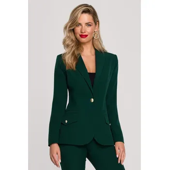Elegantní sako Makover K141 tmavě zelené EU velikost: XL