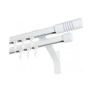 Garnýž dvojitá hliníkový profil BÍLÁ koncovka 5 Frez