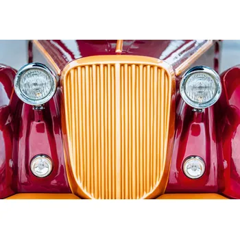 Fototapeta DIMEX | Vliesová fototapeta Maska retro auta MS-5-2708 | 375 x 250 cm | červená, žlutá + Vliesová fototapeta na stěnu DIMEX Maska retro auta MS52708 v rozměru 375 x 250 cm + lepidlo zdarma