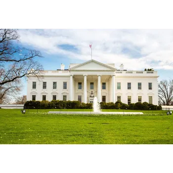 Fototapeta DIMEX | Vliesová fototapeta Bílý dům MS-5-2993 | 375 x 250 cm | zelená, modrá, bílá + Vliesová fototapeta na stěnu DIMEX Bílý dům MS52993 v rozměru 375 x 250 cm + lepidlo zdarma