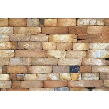 Fototapeta DIMEX | Vliesová fototapeta Obklad stěny MS-5-2371 | 375 x 250 cm| oranžová, šedá + Vliesová fototapeta na stěnu DIMEX Obklad stěny MS52371 v rozměru 375 x 250 cm + lepidlo zdarma